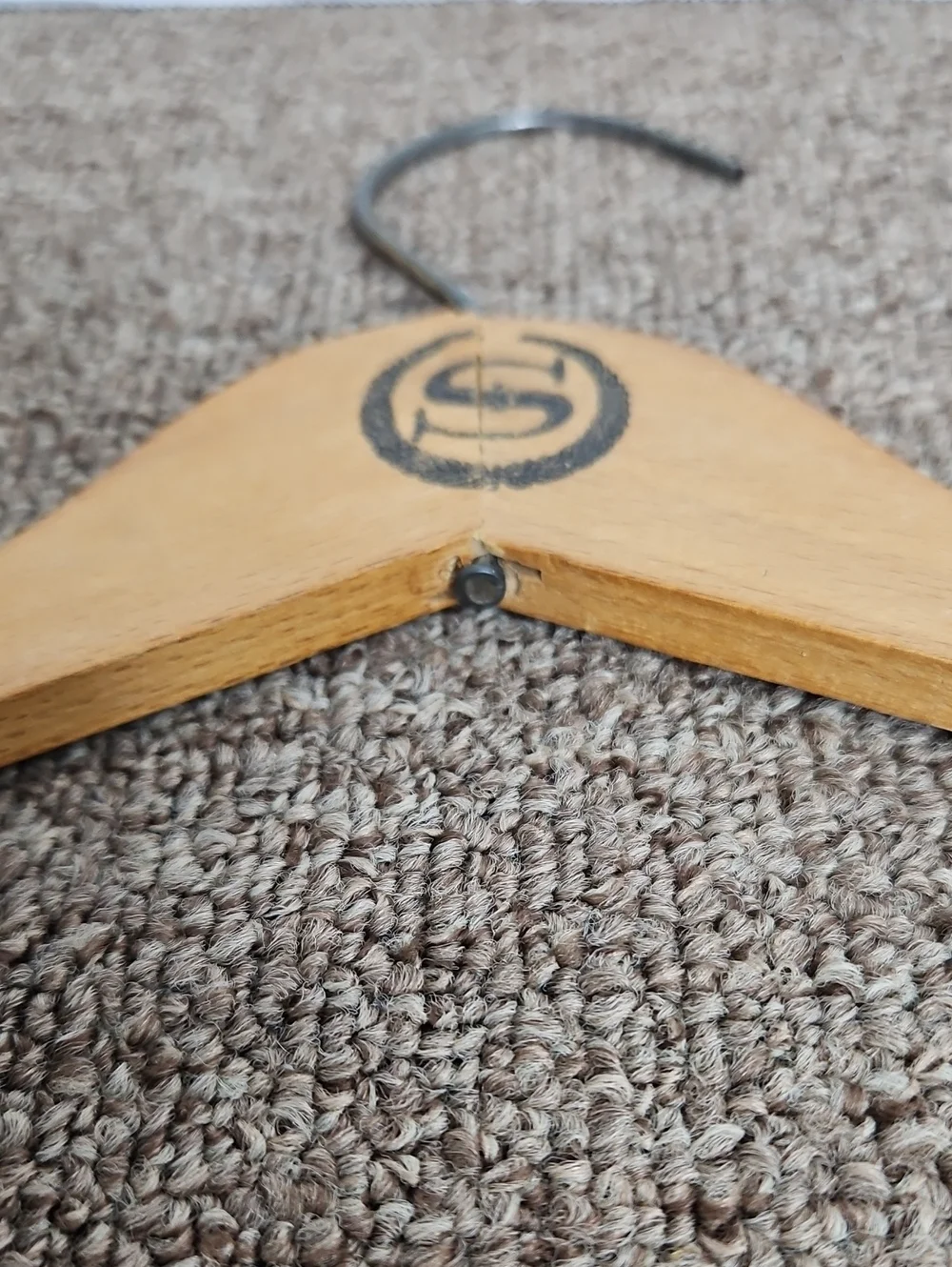 Vintage Sheraton Hotels & Motor Inns Logo Wooden Hanger in Natural Wood